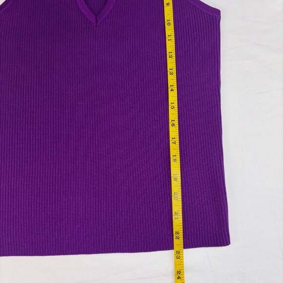 Endless Rose Purple Ribbed Knit Tank - Size M - Picture 9 of 9